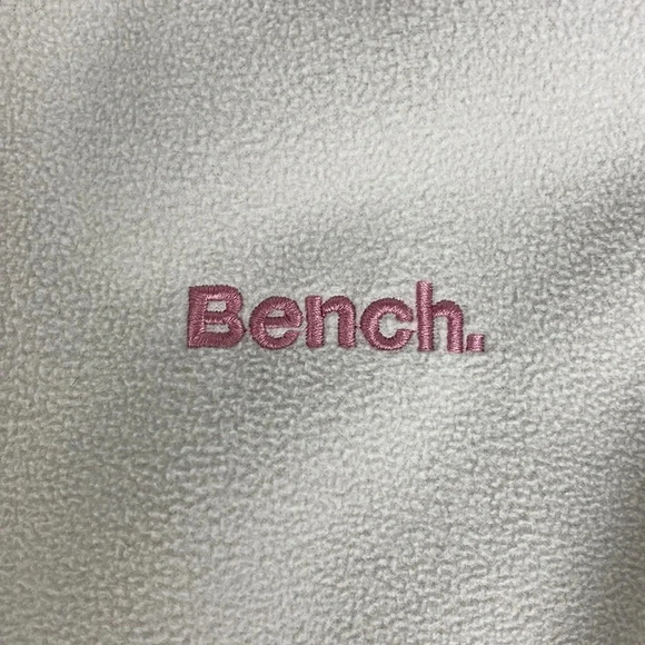 Bench beige cream white fleece High collar high neck fuzzy vest size medium - Picture 7 of 14